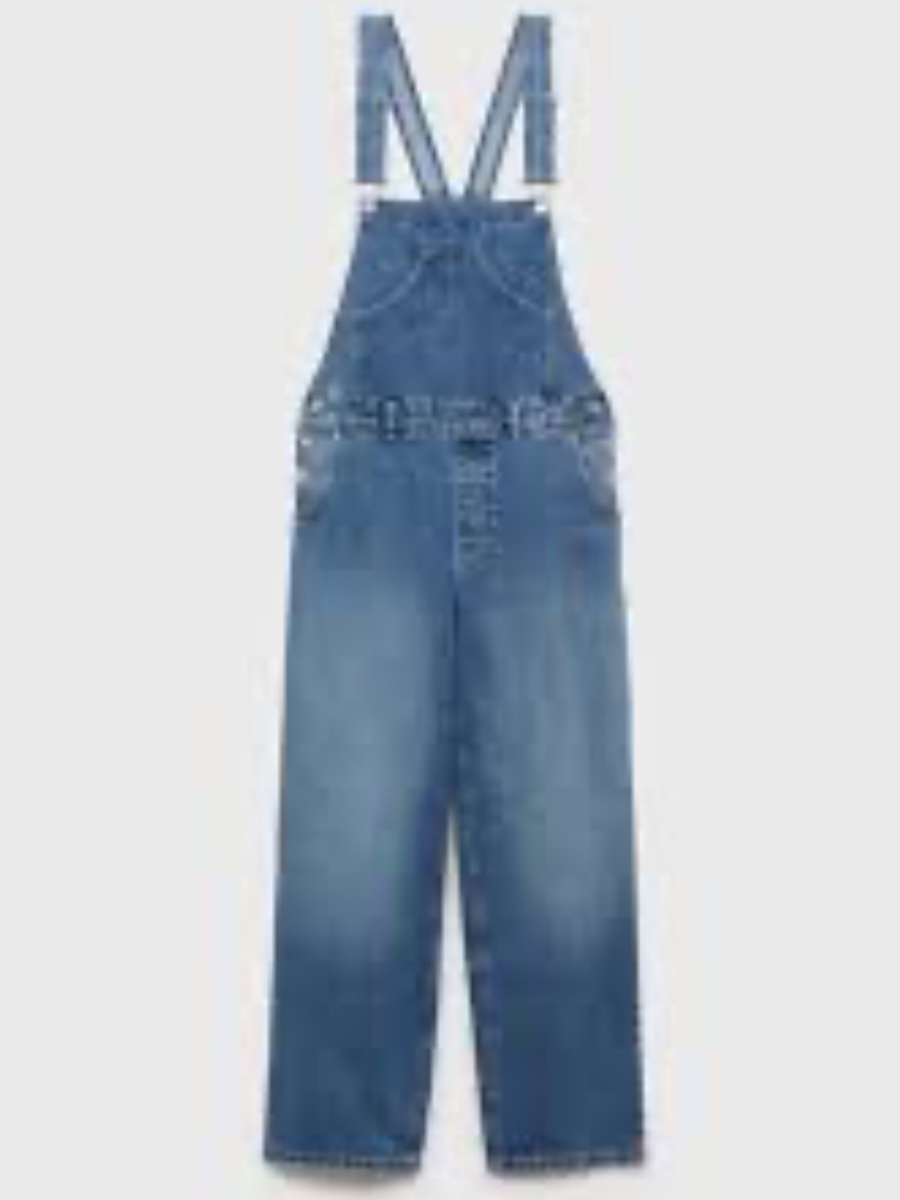 Mango Straight Denim Overalls